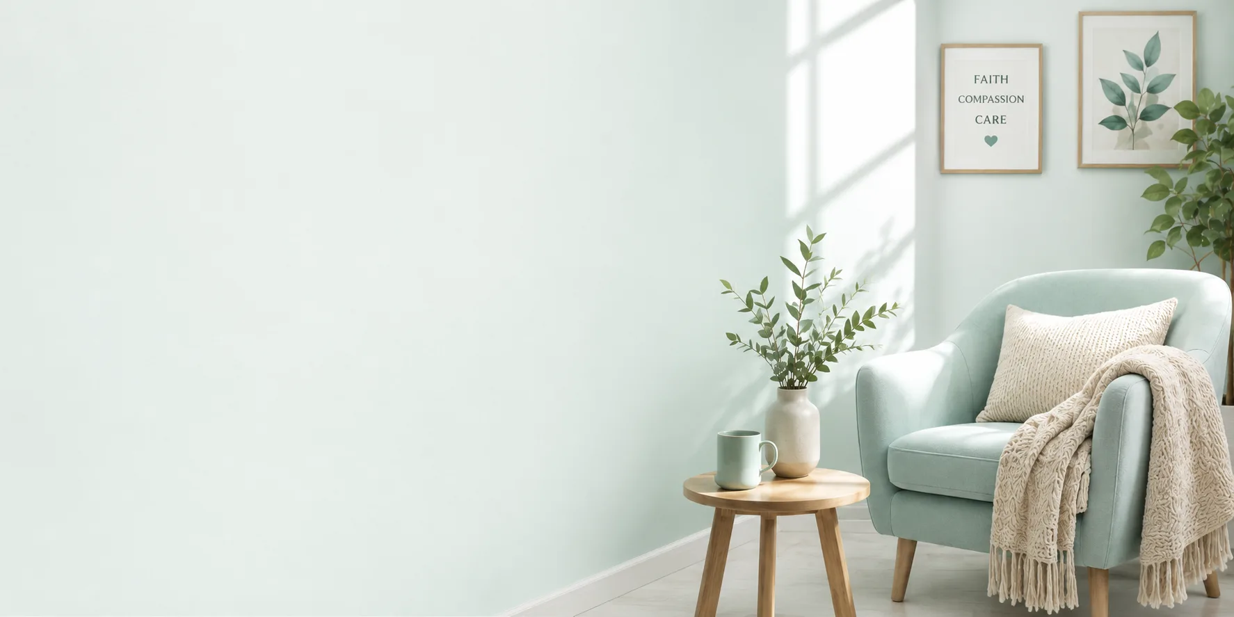 Calming wellness setting at Ebenezer Health Clinic